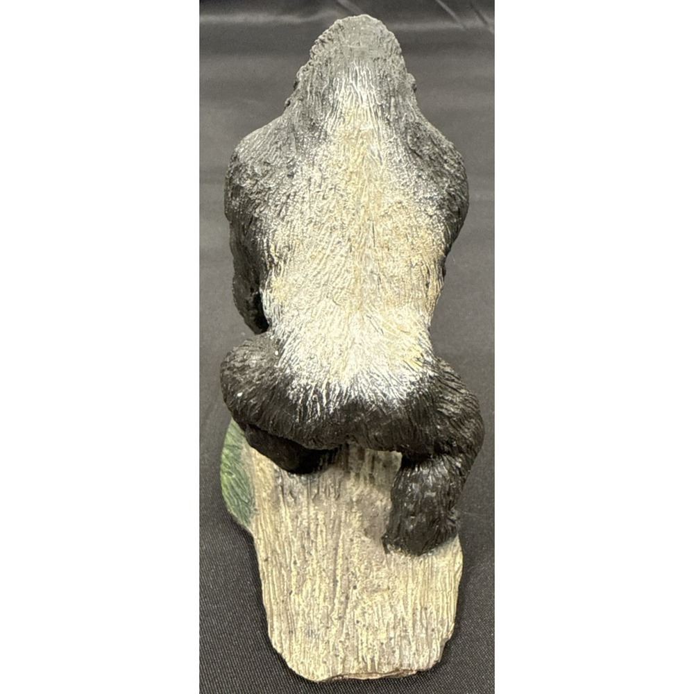 Franklin Mint Gorilla Sculpture Wildlife Collection 4in Black 1987 Silverback - Picture 4 of 11